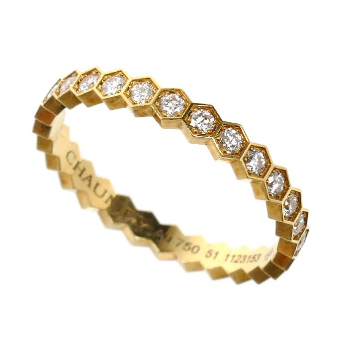 Chaumet ショーメ K18YG イエローゴールド ビーマイラブ ダイヤ リング・指輪 081934 ダイヤモンド 10.5号 51 1.6g レディース 中古