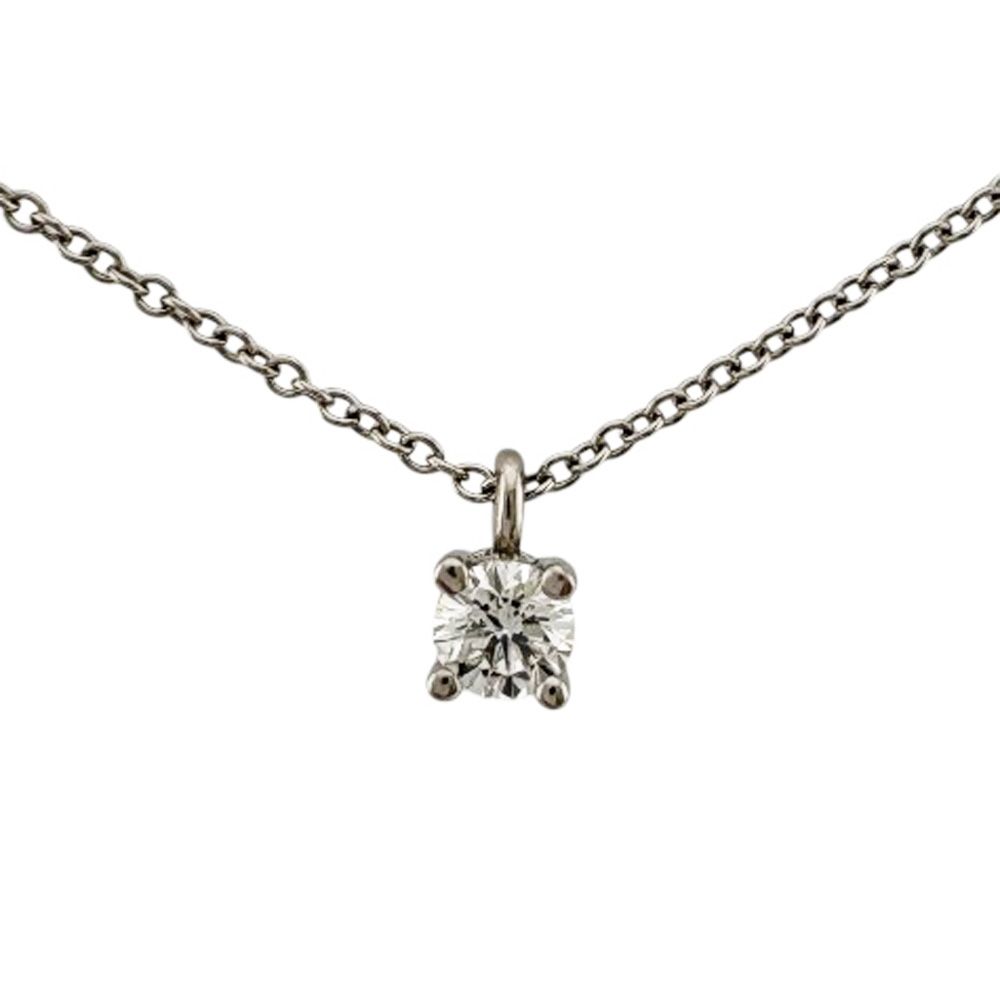 ティファニー ソリティア ネックレス Pt950プラチナ ダイヤモンド レディース TIFFANY&Co. 中古 ティファニー