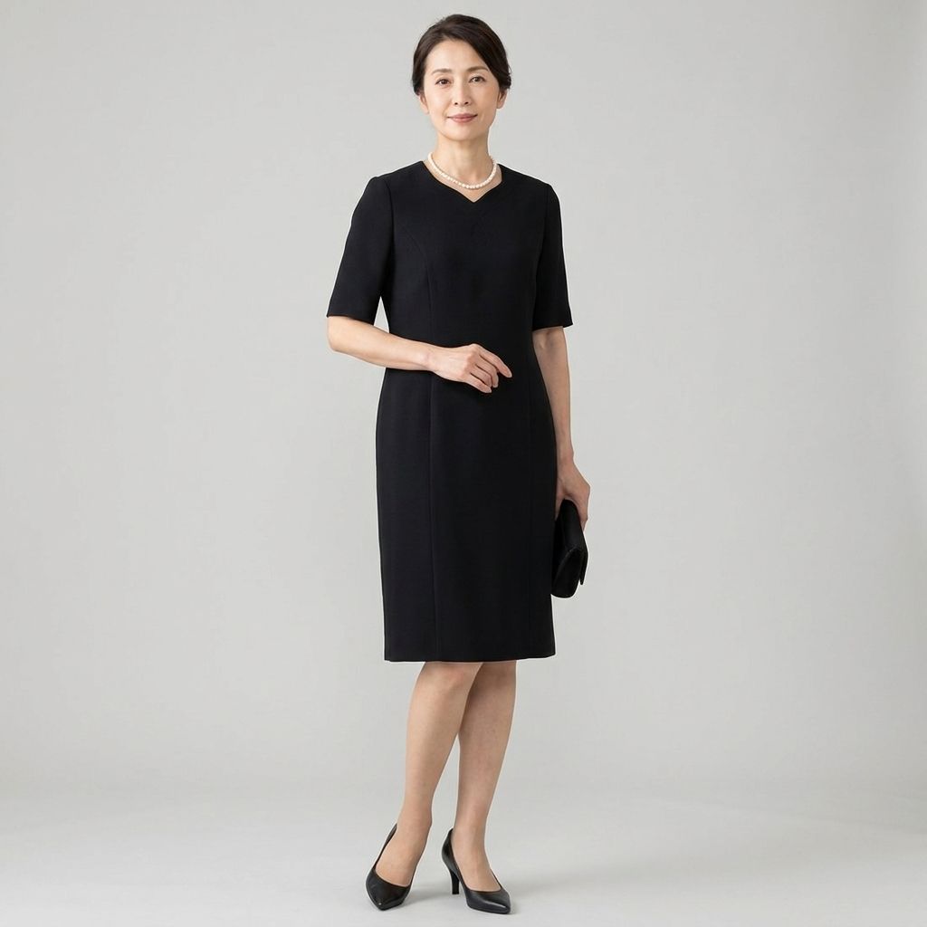HIROKO KOSHINO ヒロココシノ 黒ワンピース ブラックフォーマル 9号 