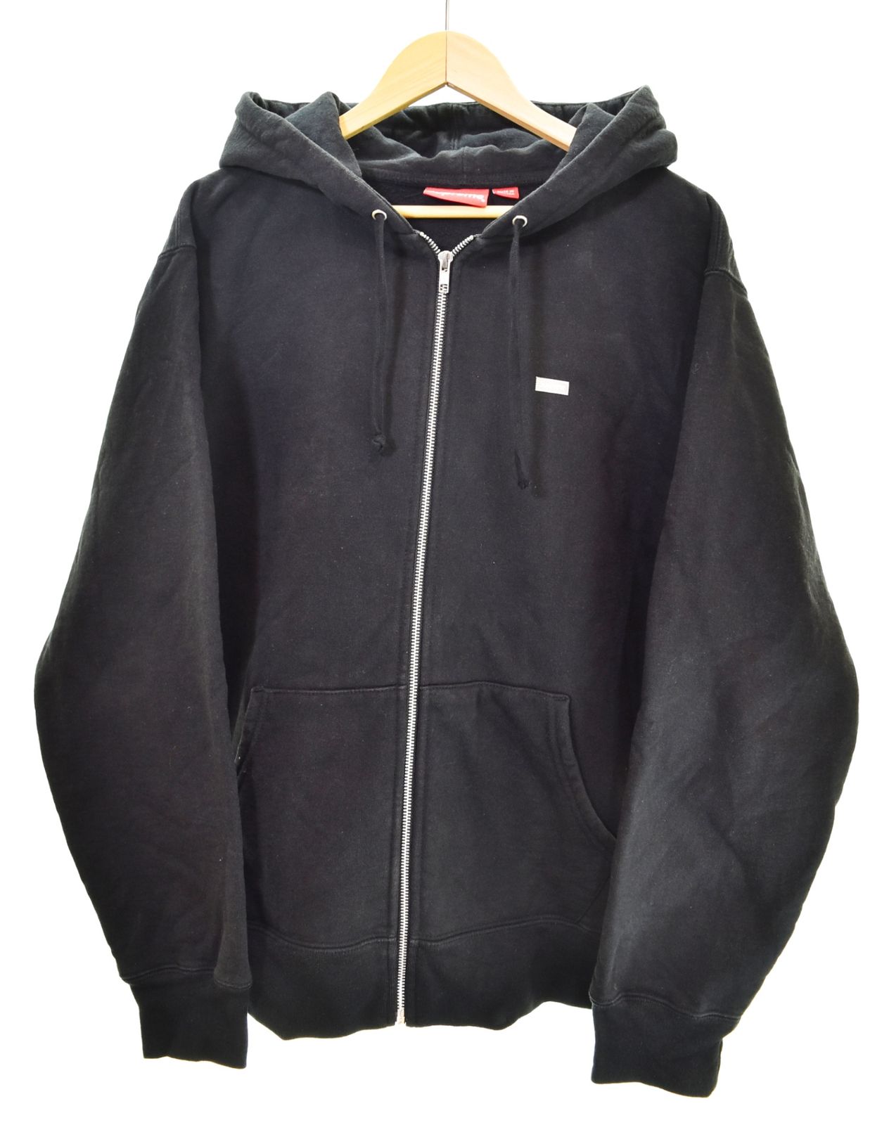 シュプリーム SUPREME 23AW Small Boxlogo Zip Up Hooded Sweat スモールボックスロゴ ジップアップ フーディー パーカー 裏起毛 L パーカ ブラック Lサイズ 103MT-4807