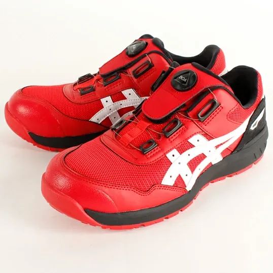 アシックス　CP209　BOA　ウィンジョブ　602　クラシックレッド×ホワイト