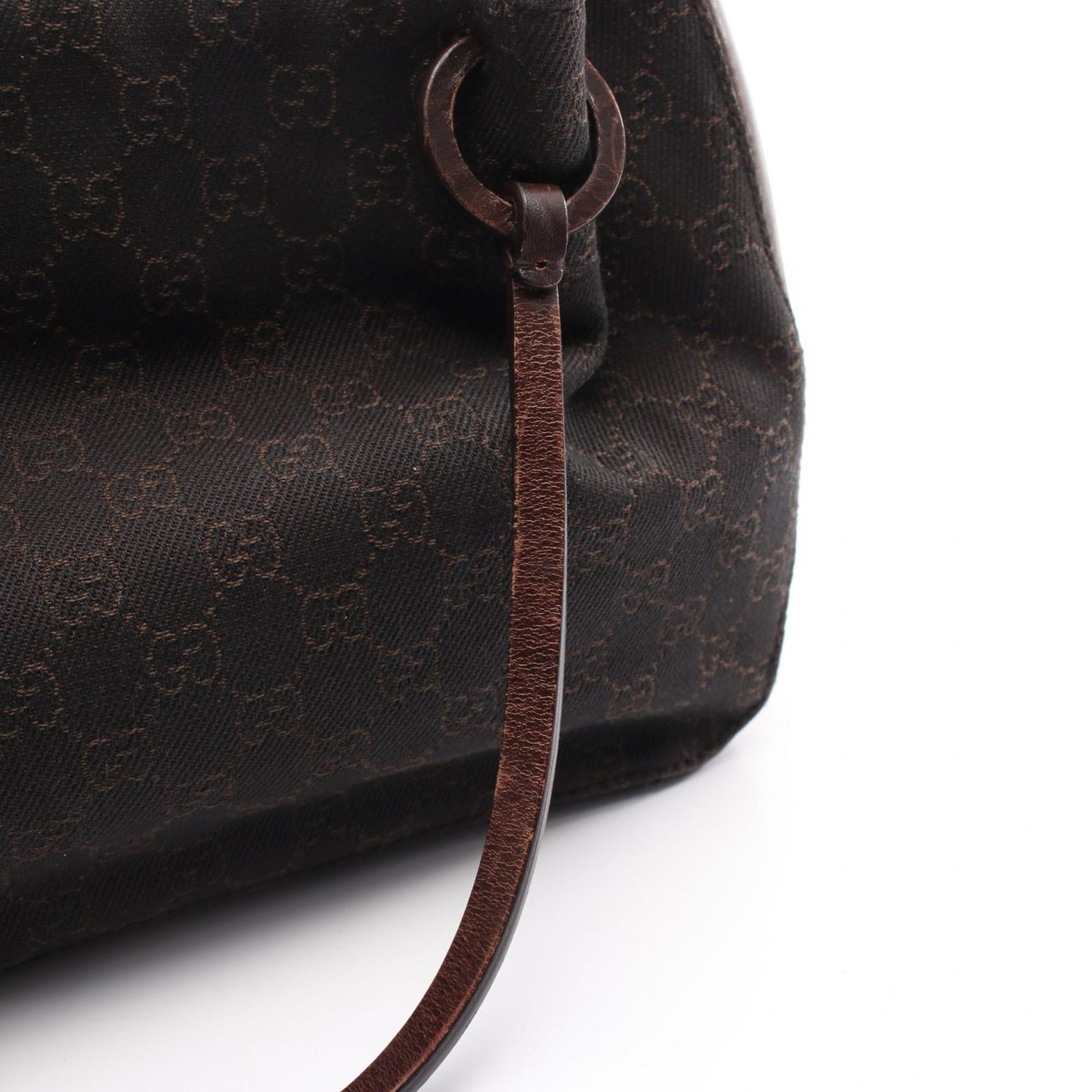 グッチ GUCCI トートバッグ GG柄 ポーチ付き 101919 ダークブラウン