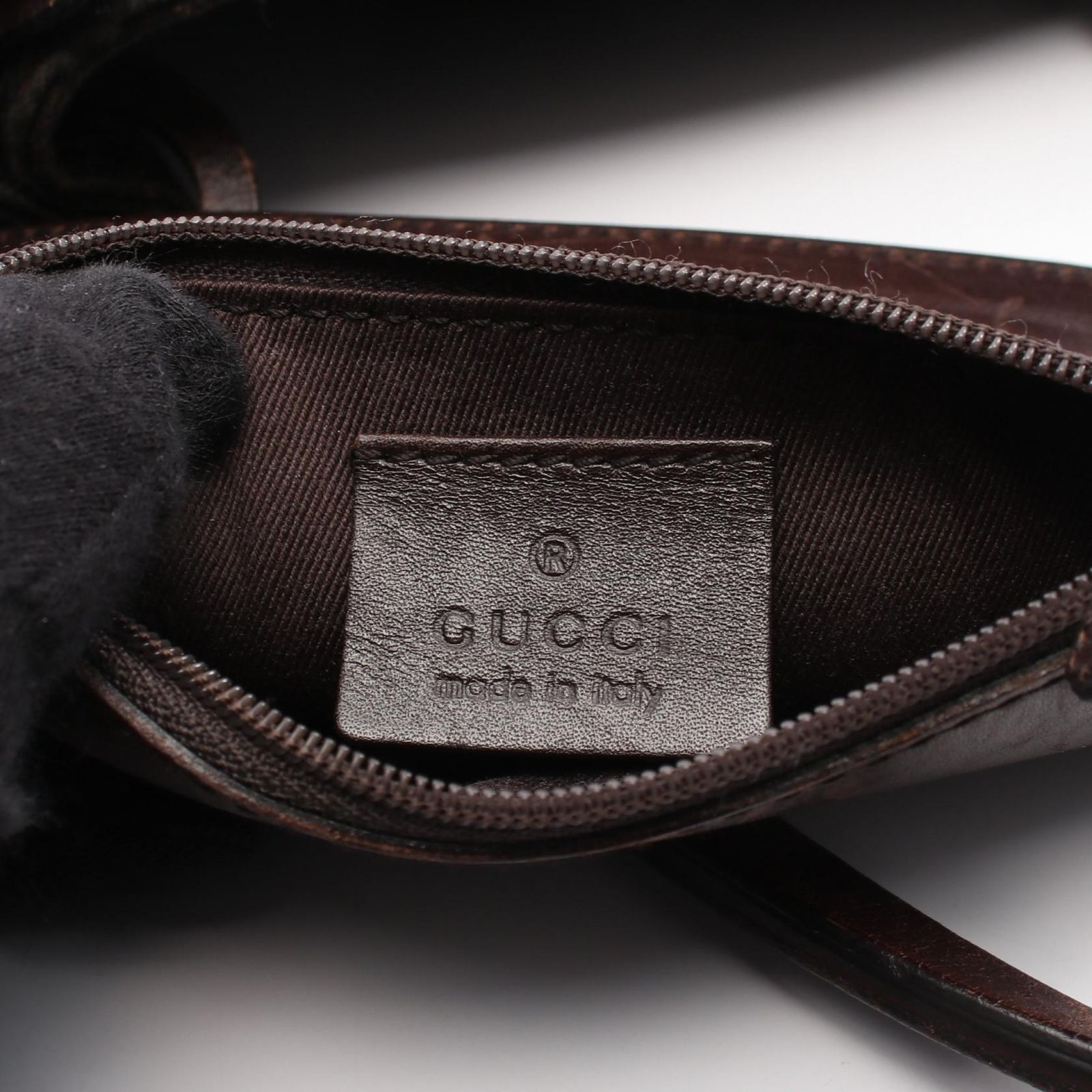 グッチ GUCCI トートバッグ GG柄 ポーチ付き 101919 ダークブラウン