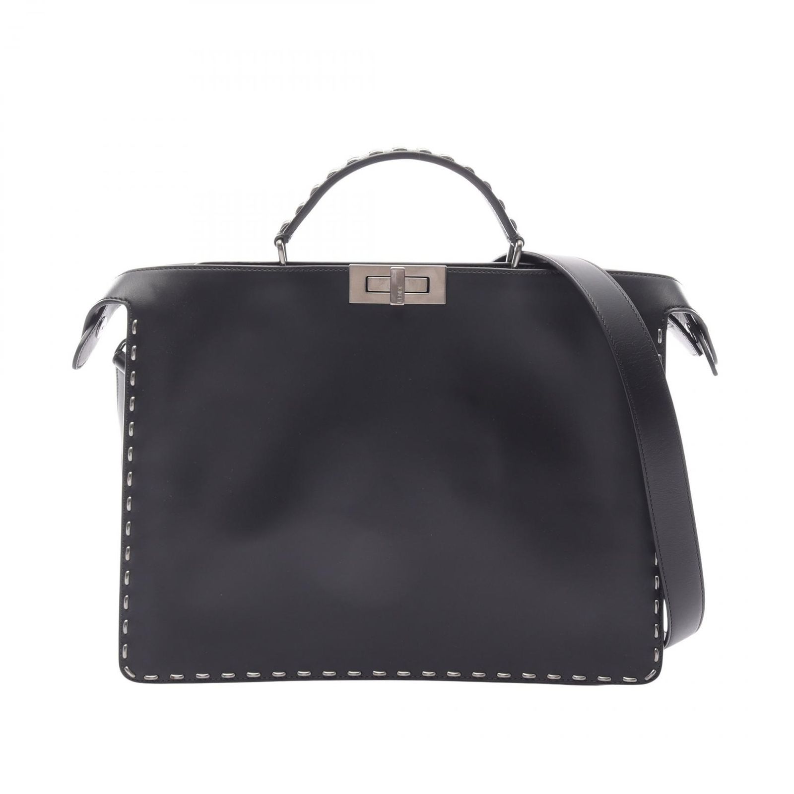 フェンディ FENDI ハンドバッグ ピーカブー アイシーユー ミディアム 2WAY 7VA529 ブラック レザー ピーカブー ISeeU ミディアム メンズ Used A