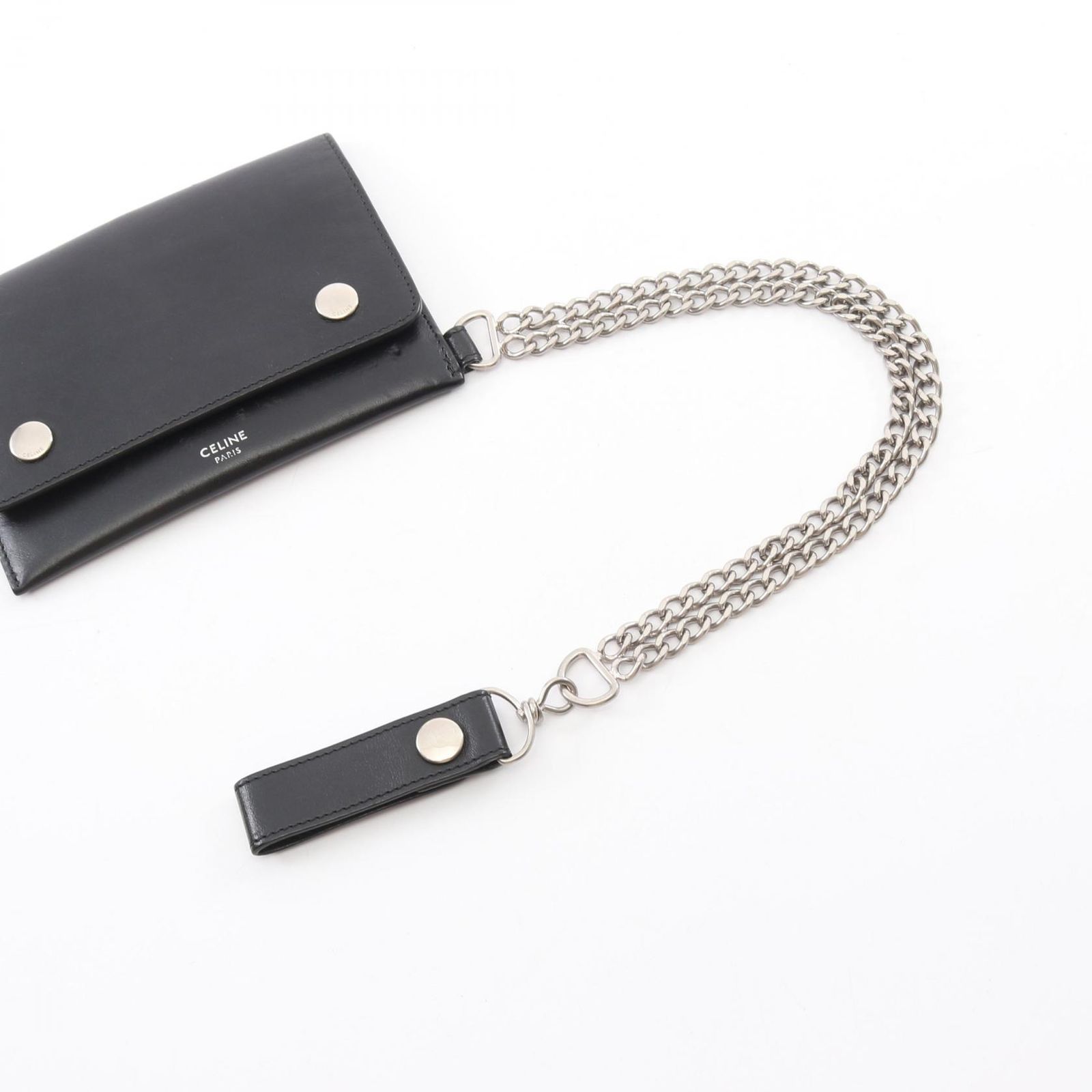 セリーヌ CELINE 札入れ バイカー チェーンウォレット 10C633BLX.38SI 