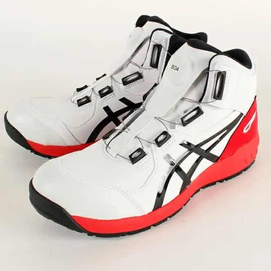 アシックス　CP304　BOA　ウィンジョブ　100　ホワイト×ブラック