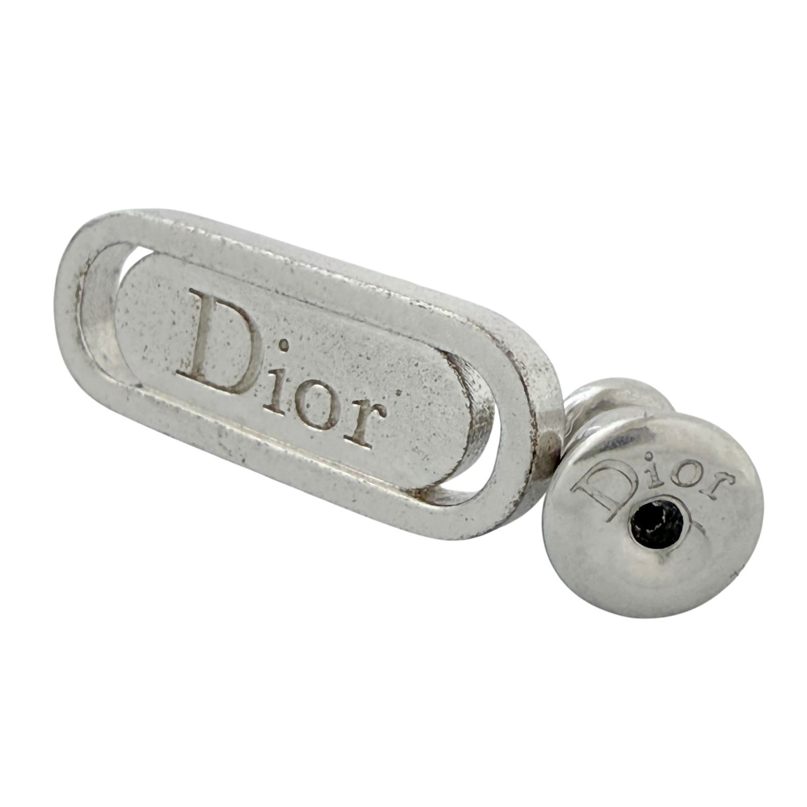 Dior ロゴチャーム ピアス(片耳のみ) ディオール メンズ リンク ピアス スタッド 片耳 1個のみ ロゴ