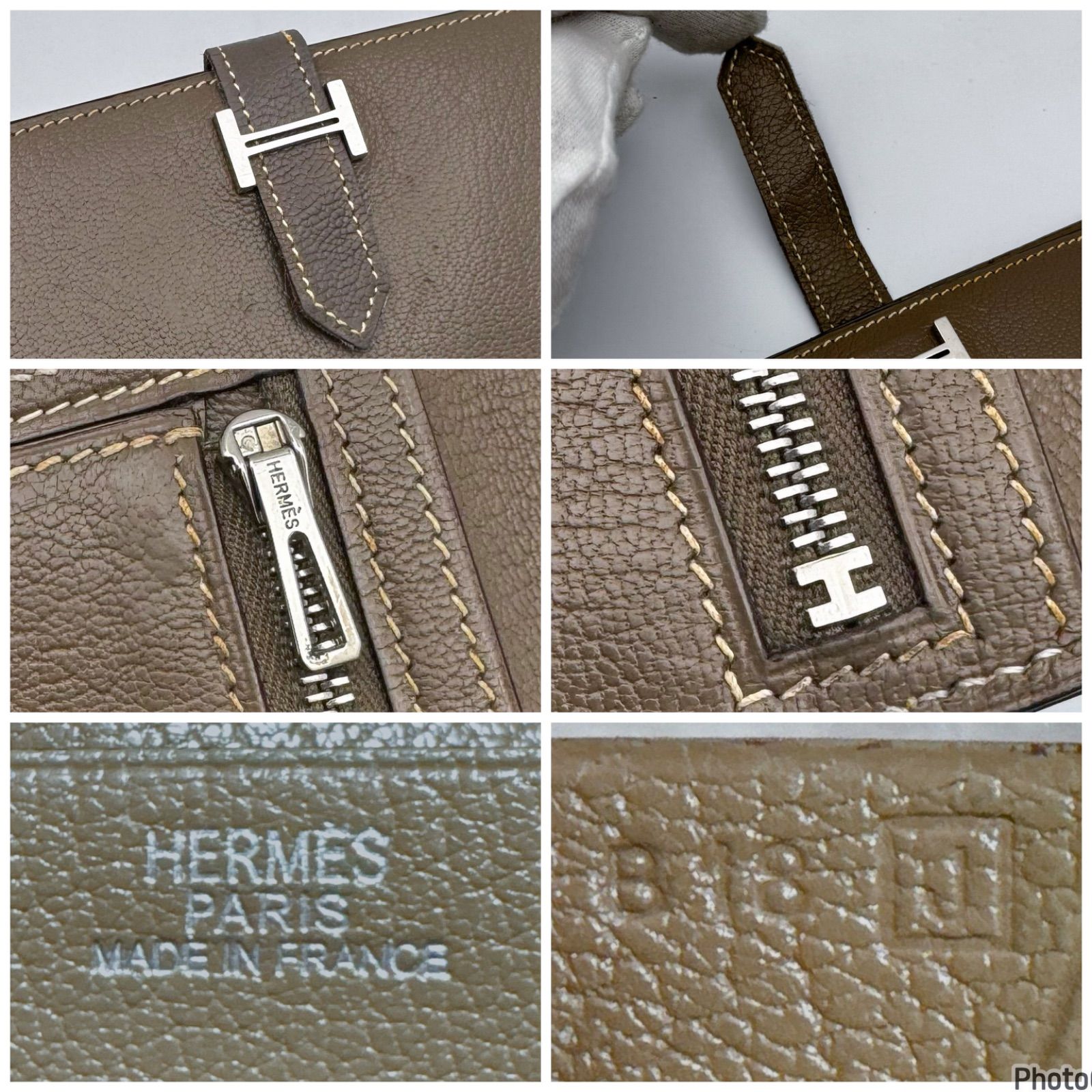 エルメス✨ベアン✨クラシック エトゥープ シェーブル シルバー金具