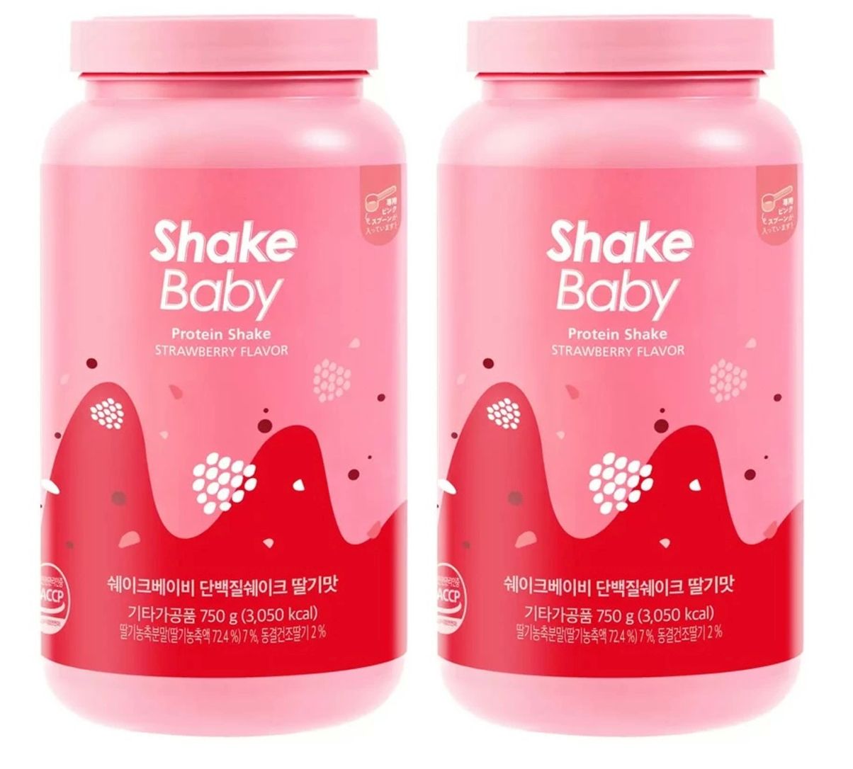 シェイクベビー ダイエット プロテイン パウダー いちご味 750g 2個 