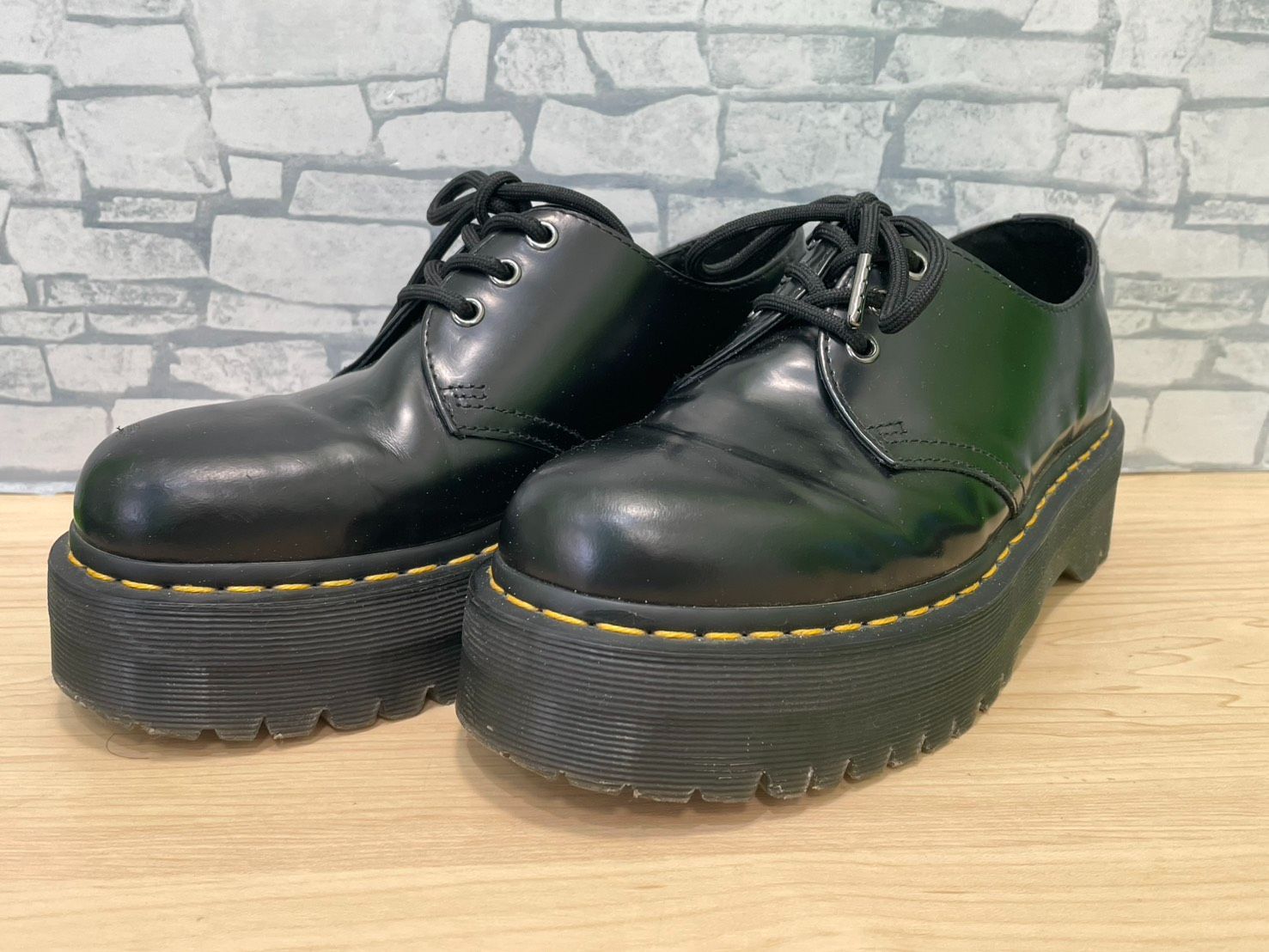 【豊】Dr. Martens ドクターマーチン 1461 厚底 USL9 26.0cm程度 使用回数小 傷あり 中敷き跡あり【1533CK】F14
