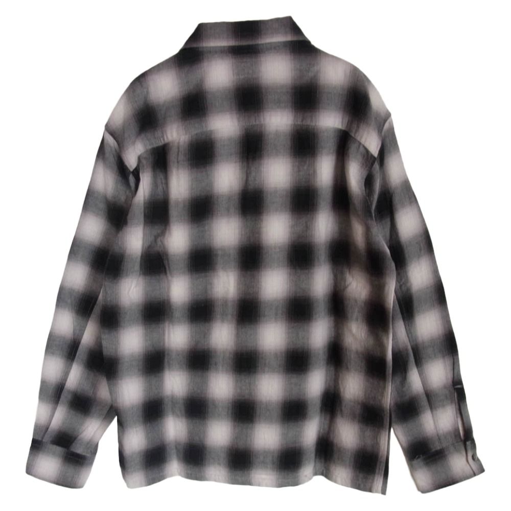ADDICT CLOTHES アディクトクローズ ACV-SH02CLROM ACVM エーシーブイエム OMBRE CHECK SLANT POCKET OPEN COLLAR SHIRT オンブレチェック スラントポケット オープンカラーシャツ ブラック系 38【中古】 ADDICT CLOTHES アディクトクローズ ACV-SH02CLROM ACVM エーシーブイ