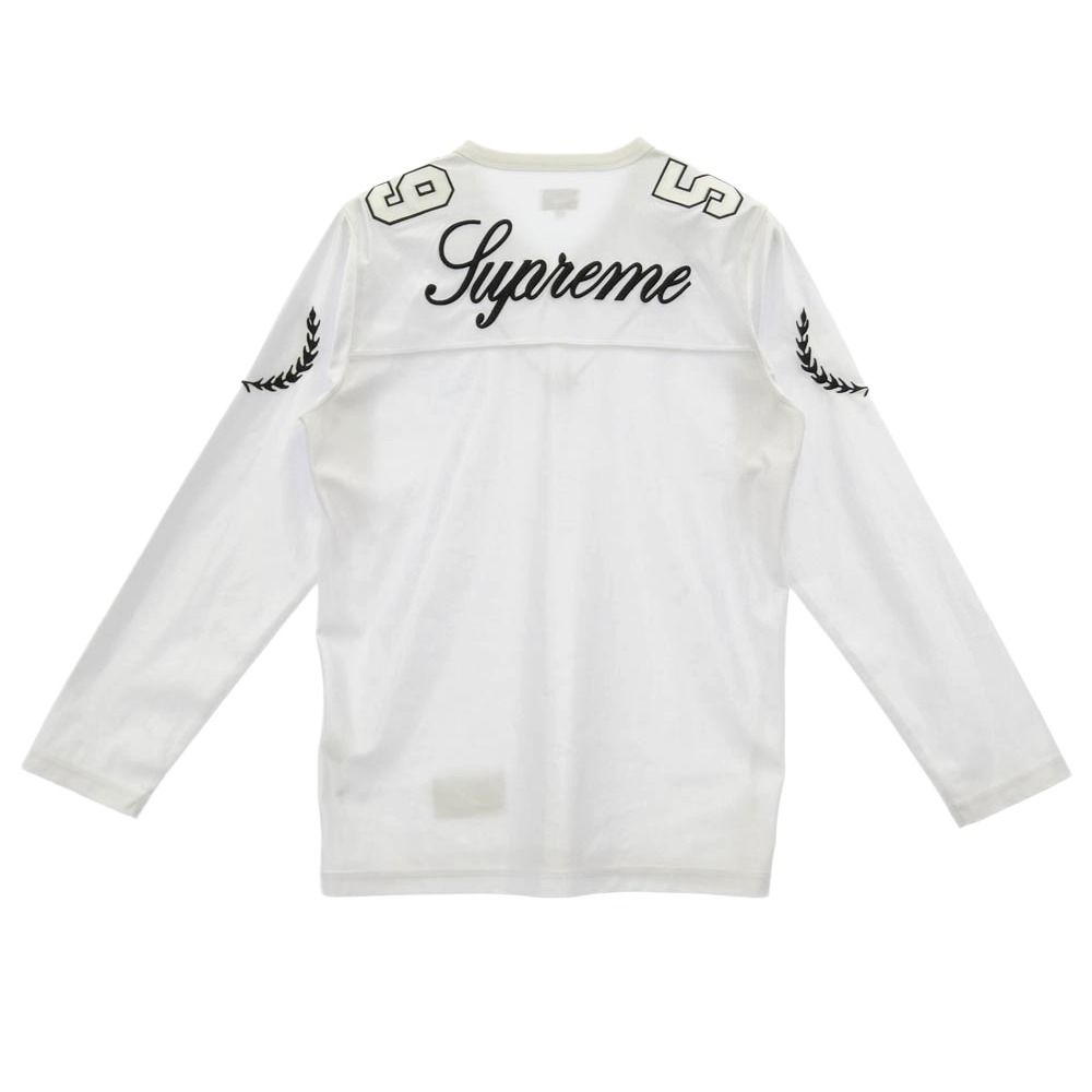 Supreme シュプリーム 14AW ワングラム期 El Dorado Football Top エルドラド フットボール トップ ロゴ刺繍 ロングスリーブ ナイロン 長袖 Ｔシャツ ホワイト系 M【中古】 Supreme シュプリーム 14AW ワングラム期 El Dorado Football Top