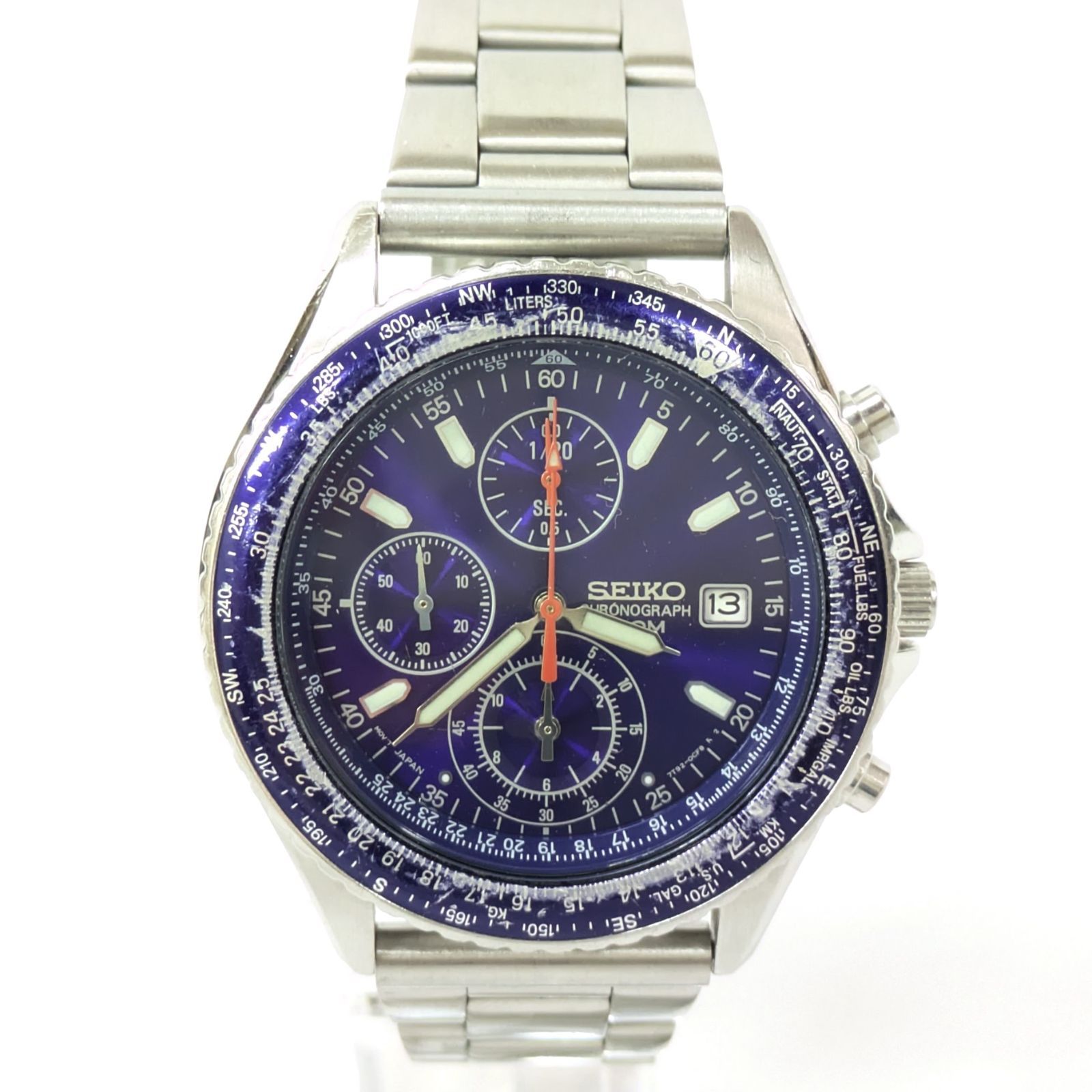 フライトマスター SND255 SEIKOセイコー ブルー クロノグラフ 腕時計 