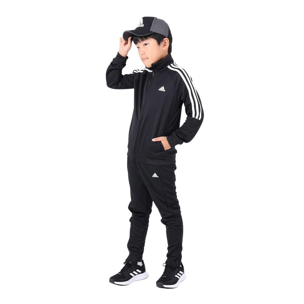 ジャージ上下セット キッズSERENO TRACKSUITS [Top:ブラック/ホワイト Bottom:ブラック/ホワイト(GS8907)] [150]
