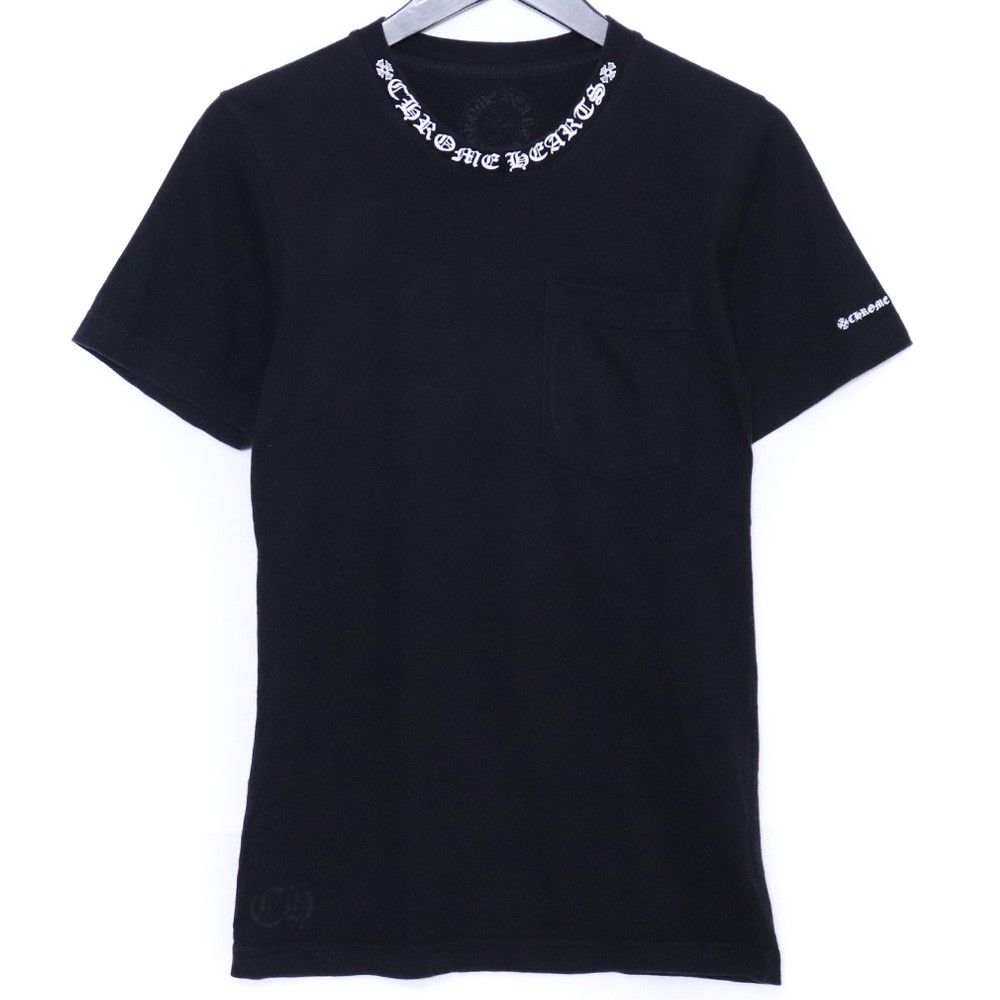 CHROME HEARTS レディース ネックロゴTシャツ XSサイズ ブラック