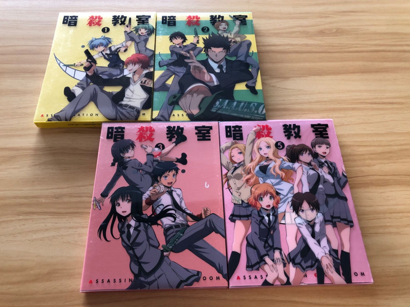中古][DVD+CD] 暗殺教室 (第1-3,5巻) 4巻セット (初回生産限定版