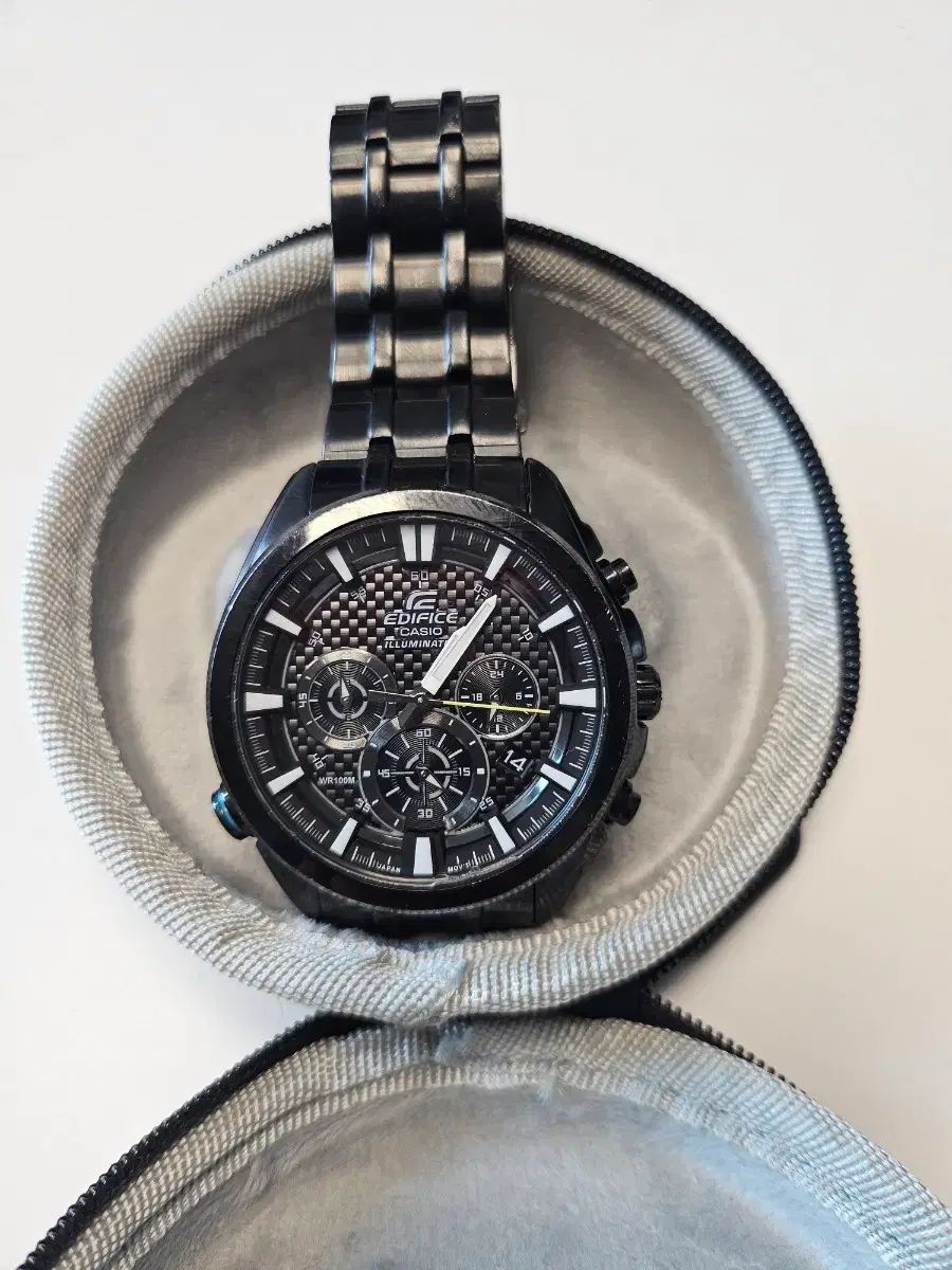 正規品 CASIO カシオ EDIFICE エディフィス クロノグラフ ブラック メタル 品 (送料 無料)