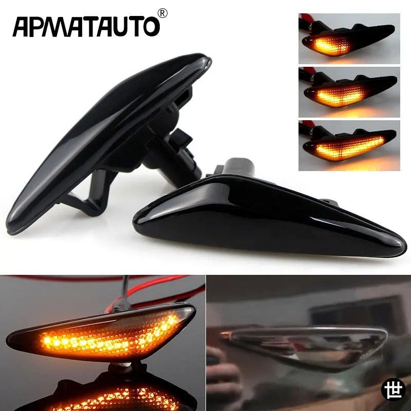 マツダ MX-5 ミアータ ND 2016- RX-8 6 アテンザ GH 5 プレマシー CW フィアット 124 スパイダー用 2個 ダイナミック LED サイドマーカー 