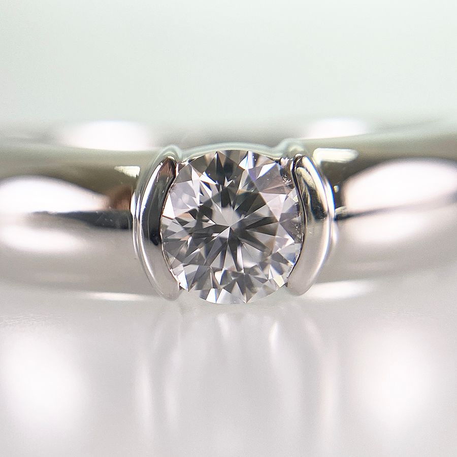 ティファニー TIFFANY&Co. ドッツ ソリティア Pt950 ダイヤモンド 8.5