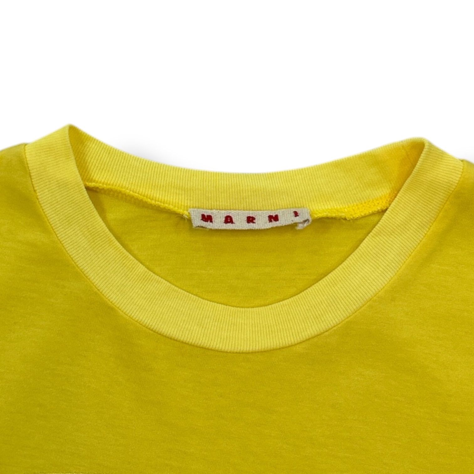 MARNI マルニ ロゴ刺繍Tシャツ 半袖 Tシャツ トップス ロゴ 刺繍 