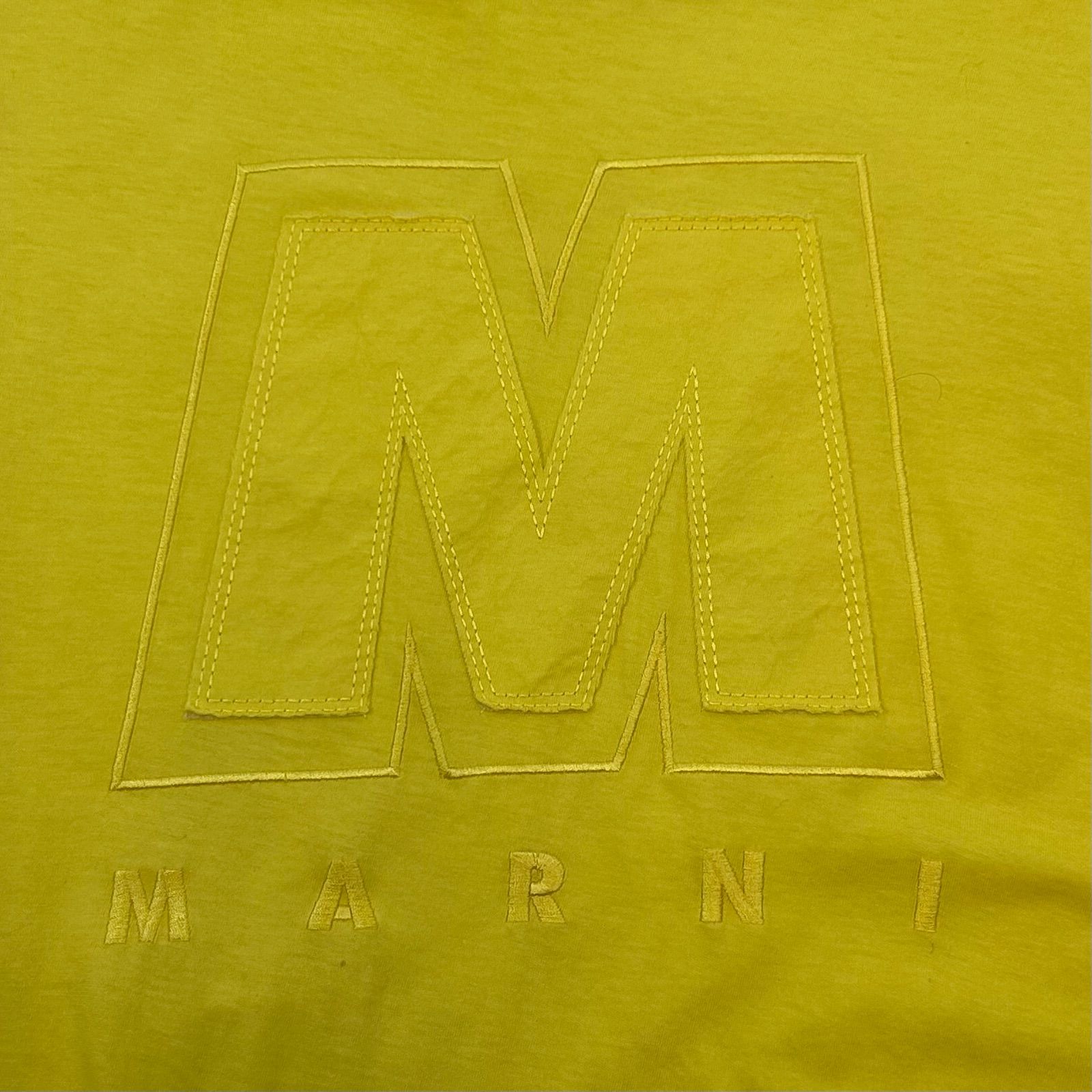 MARNI マルニ ロゴ刺繍Tシャツ 半袖 Tシャツ トップス ロゴ 刺繍 