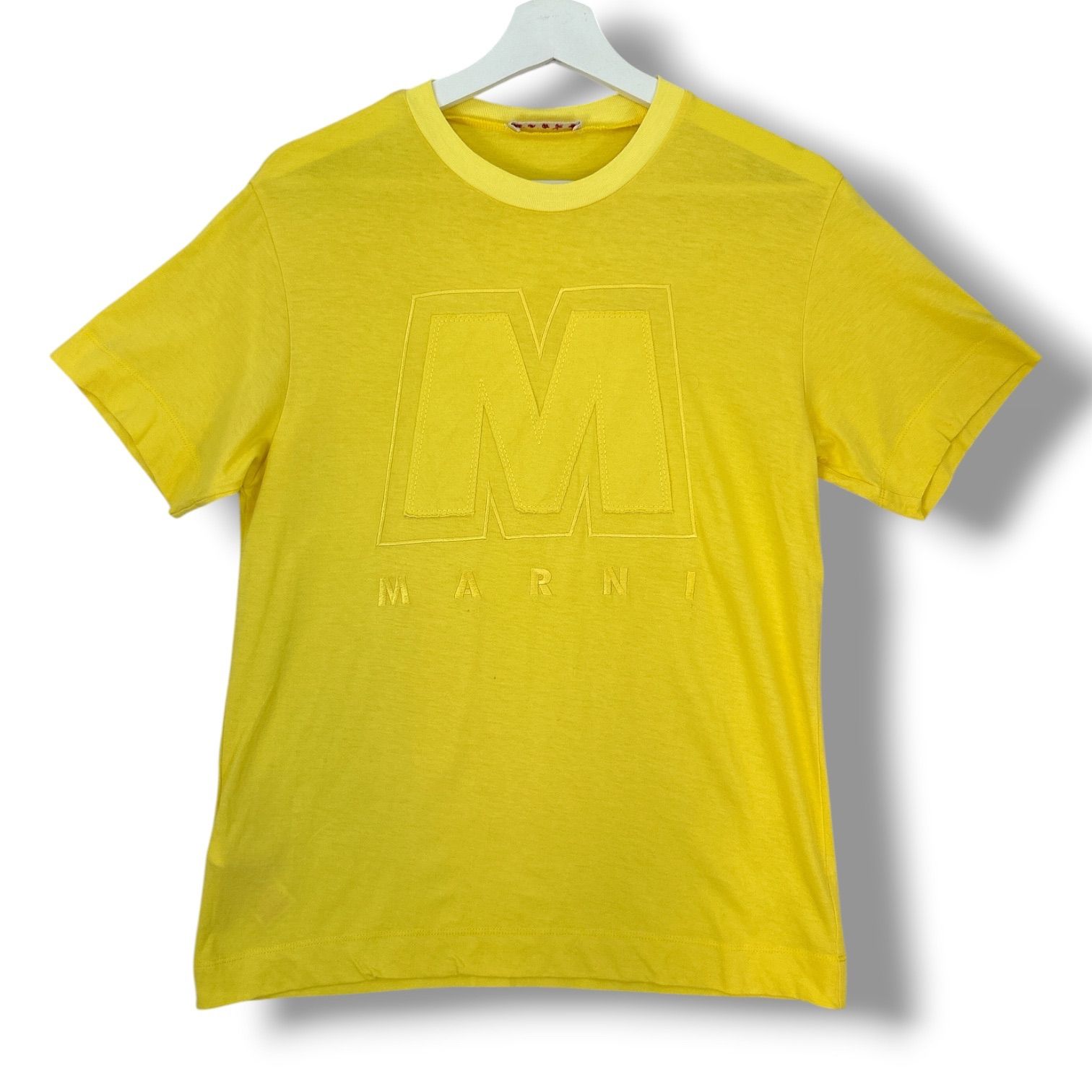 MARNI マルニ ロゴ刺繍Tシャツ 半袖 Tシャツ トップス ロゴ 刺繍 