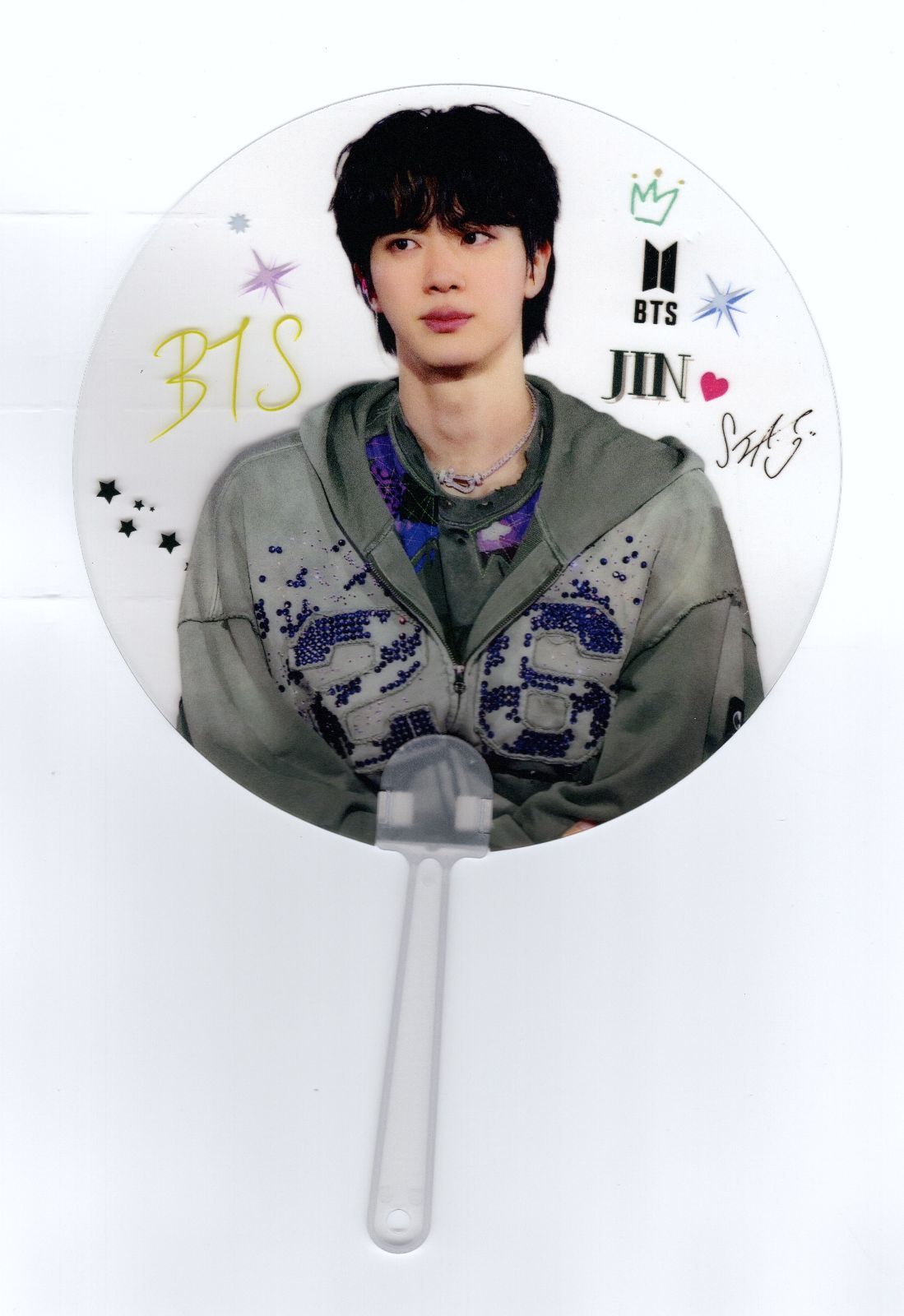 BTS ジン グッズ クリアうちわ 26.5cm×17.5cm ライブ コンサート 応援