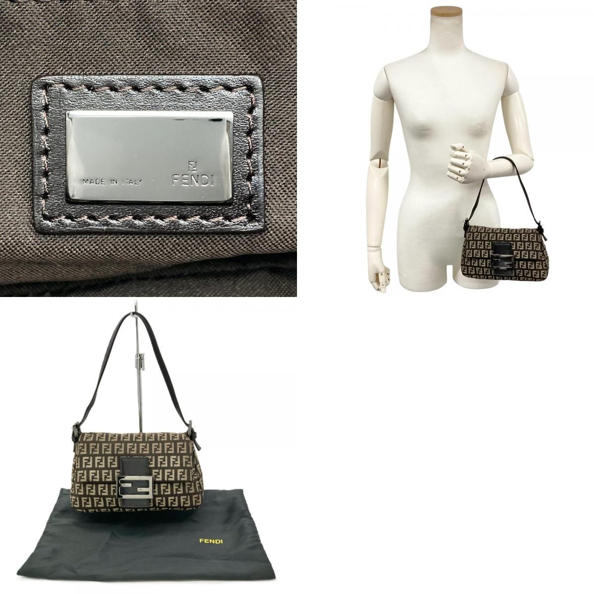 フェンディ FENDI ズッキーノ ミニ マンマバケット ショルダーバッグ