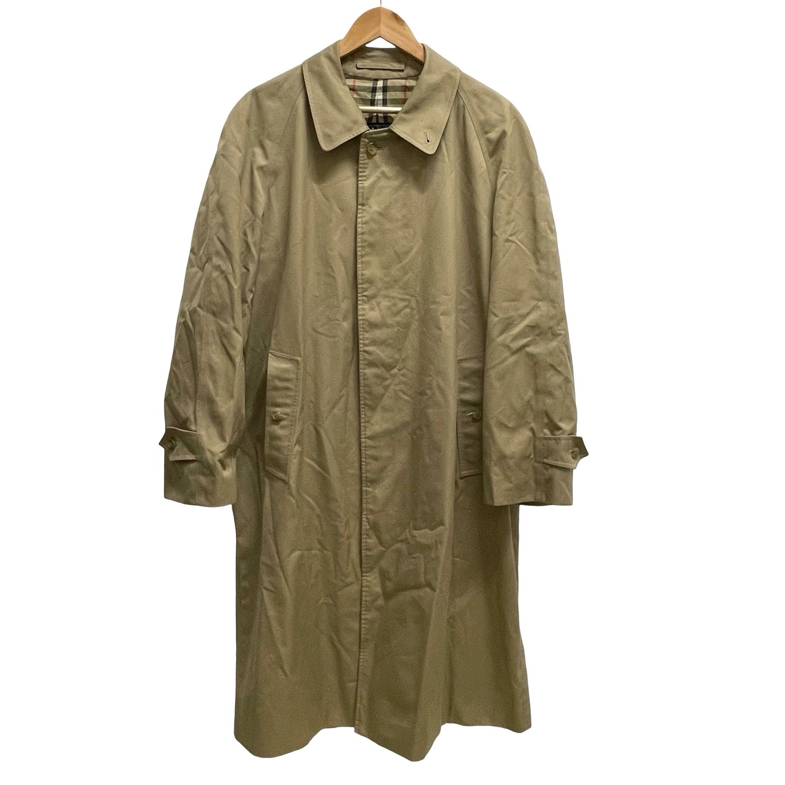 Burberrysステンカラーコート紳士バルマカーンコートノバチェックベージュ ステンカラーコート バーバリー ベージュ BURBERRY バルマカーンコート