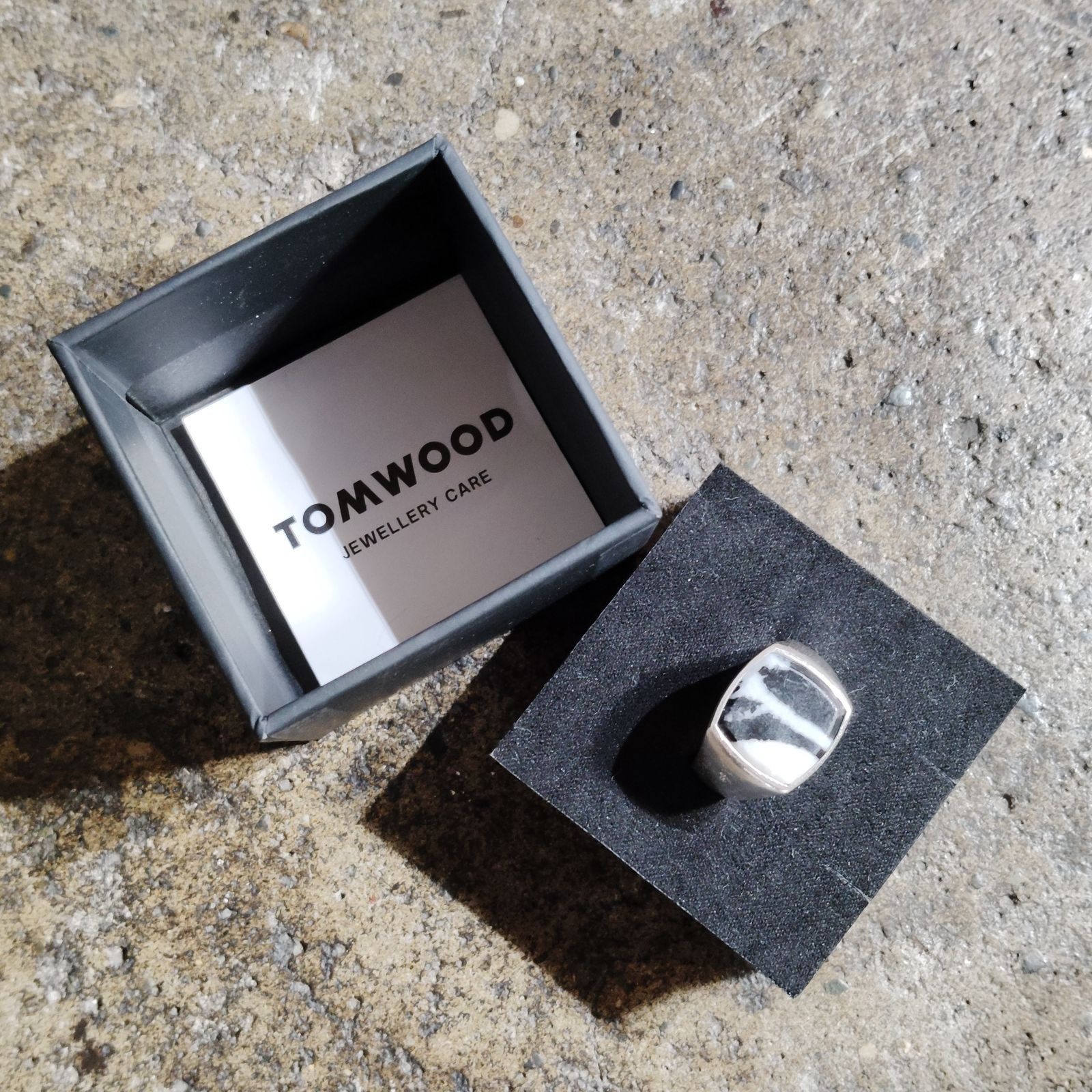 TOM WOOD Cushion Zebra Ring クッションゼブラロジウムリング 19号