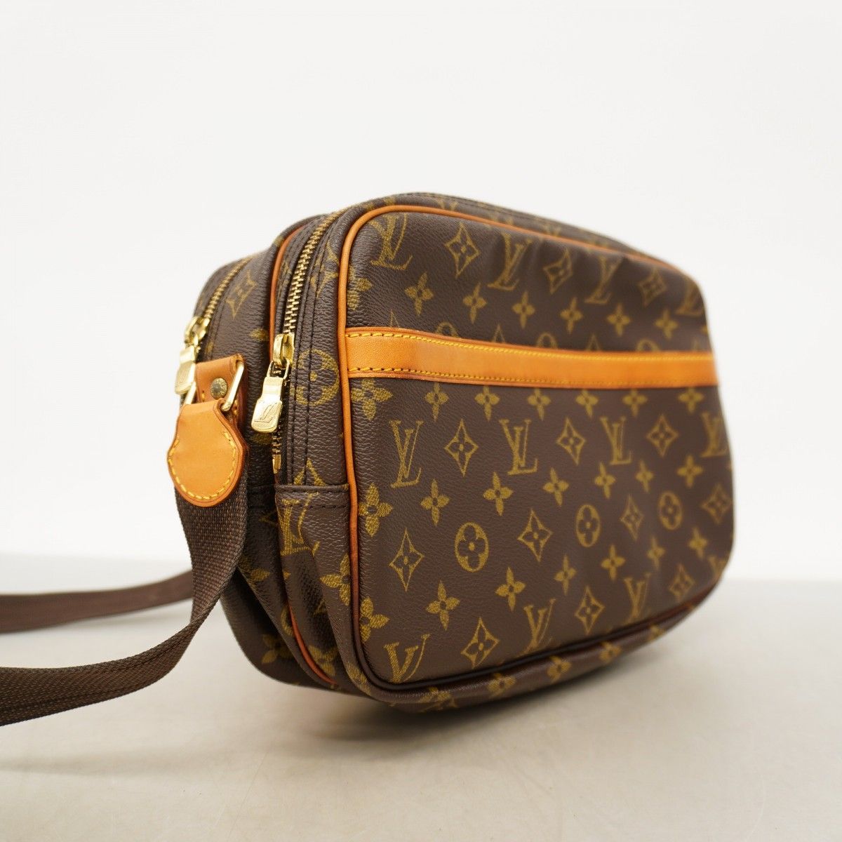中美品 LOUIS VUITTON ルイヴィトン リポーターPM ダブルファスナー 