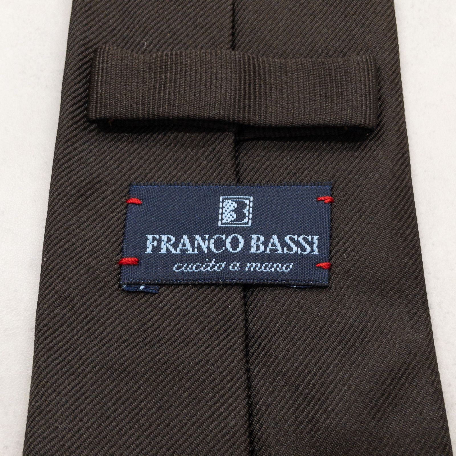 FRANCO BASSI フランコバッシ ネクタイ ソリッド 無地 ツイル シルク ブラウン イタリア製 メンズ b00810 FRANCO BASSI フランコバッシ ネクタイ ソリッド 無地 ツイル シルク