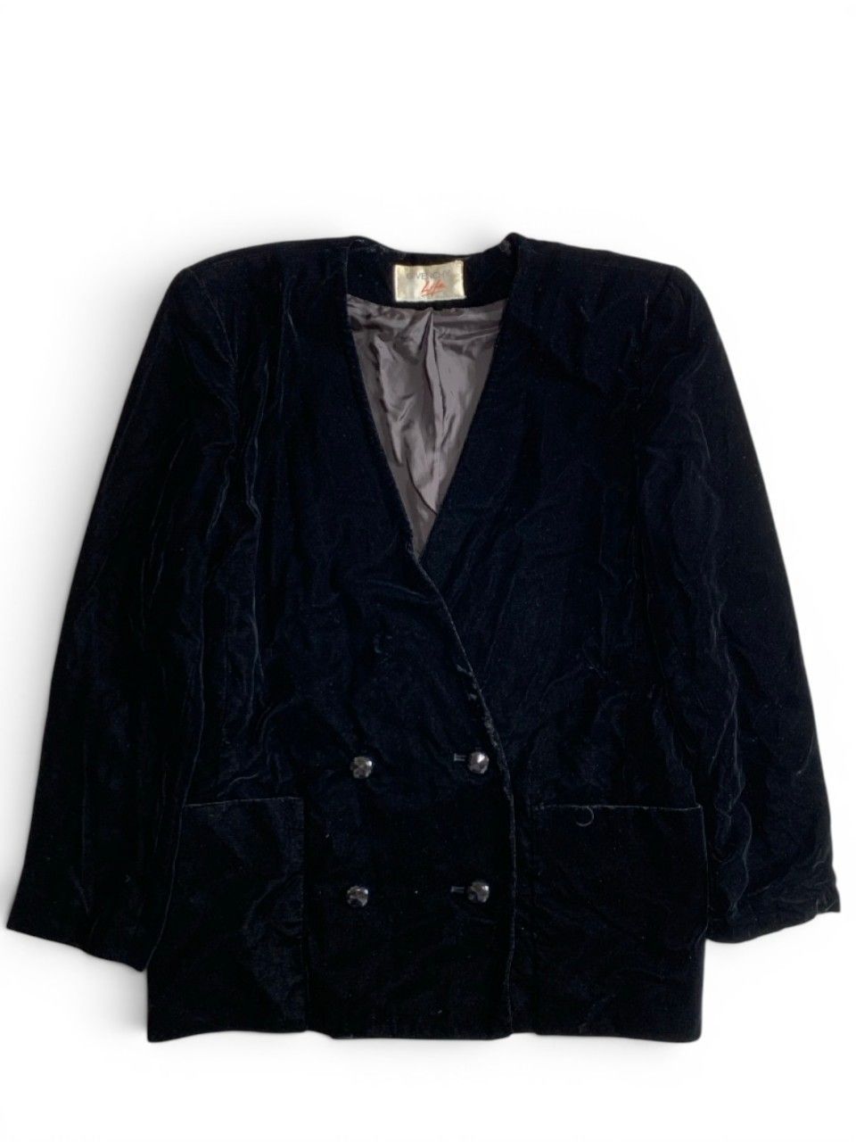希少 GIVENCHY 90s ジバンシー ノーカラー ジャケット ダブル レトロ