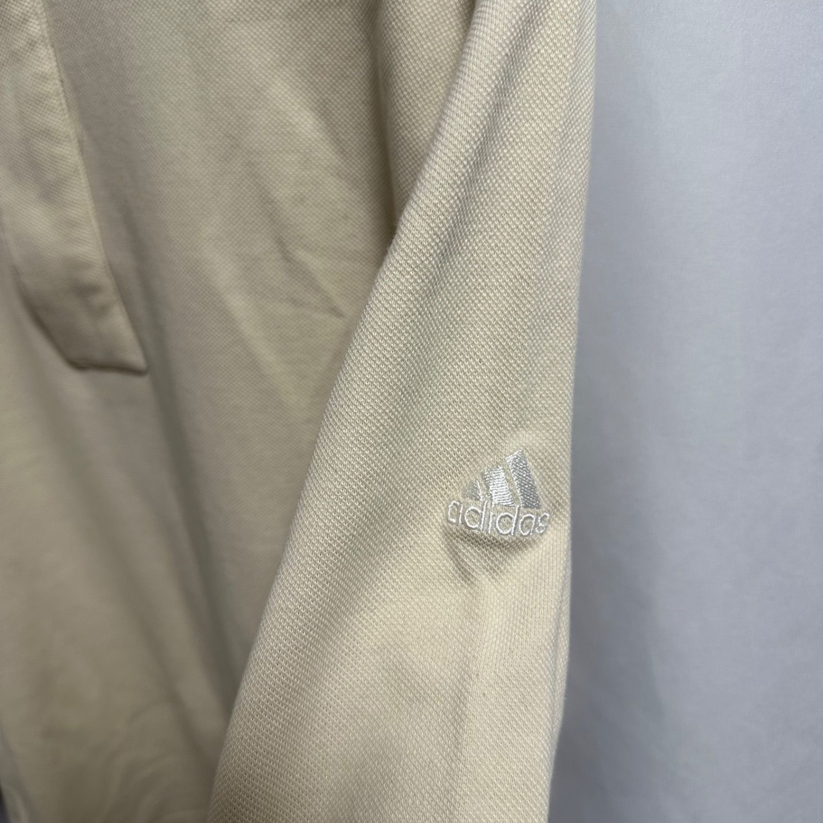 adidas ハーフジップ スウェット M ベージュ ハイネック アディダス 