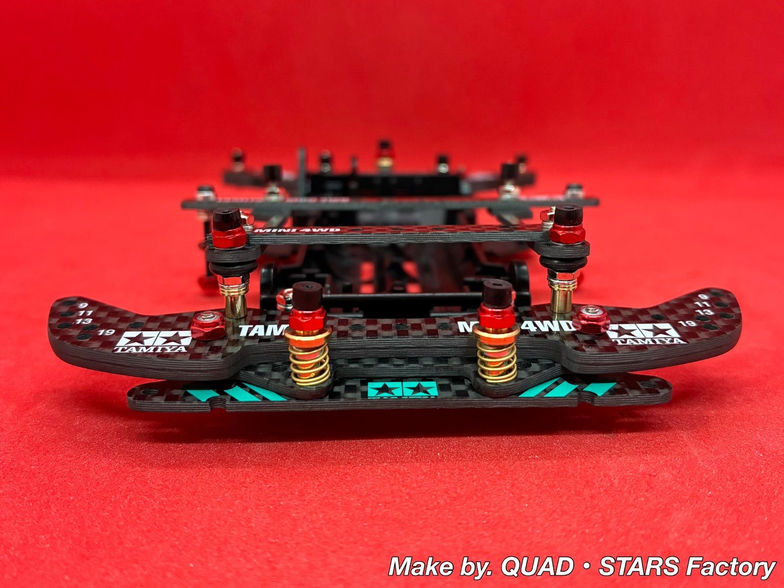 【ミニ四駆・VZ用】2軸ATリジット＋提灯＋1軸リヤアンカー　J-CUP2022 ミニ四駆・VZシャーシ用】2軸ATリジットバンパー＋フロント提灯＋1軸