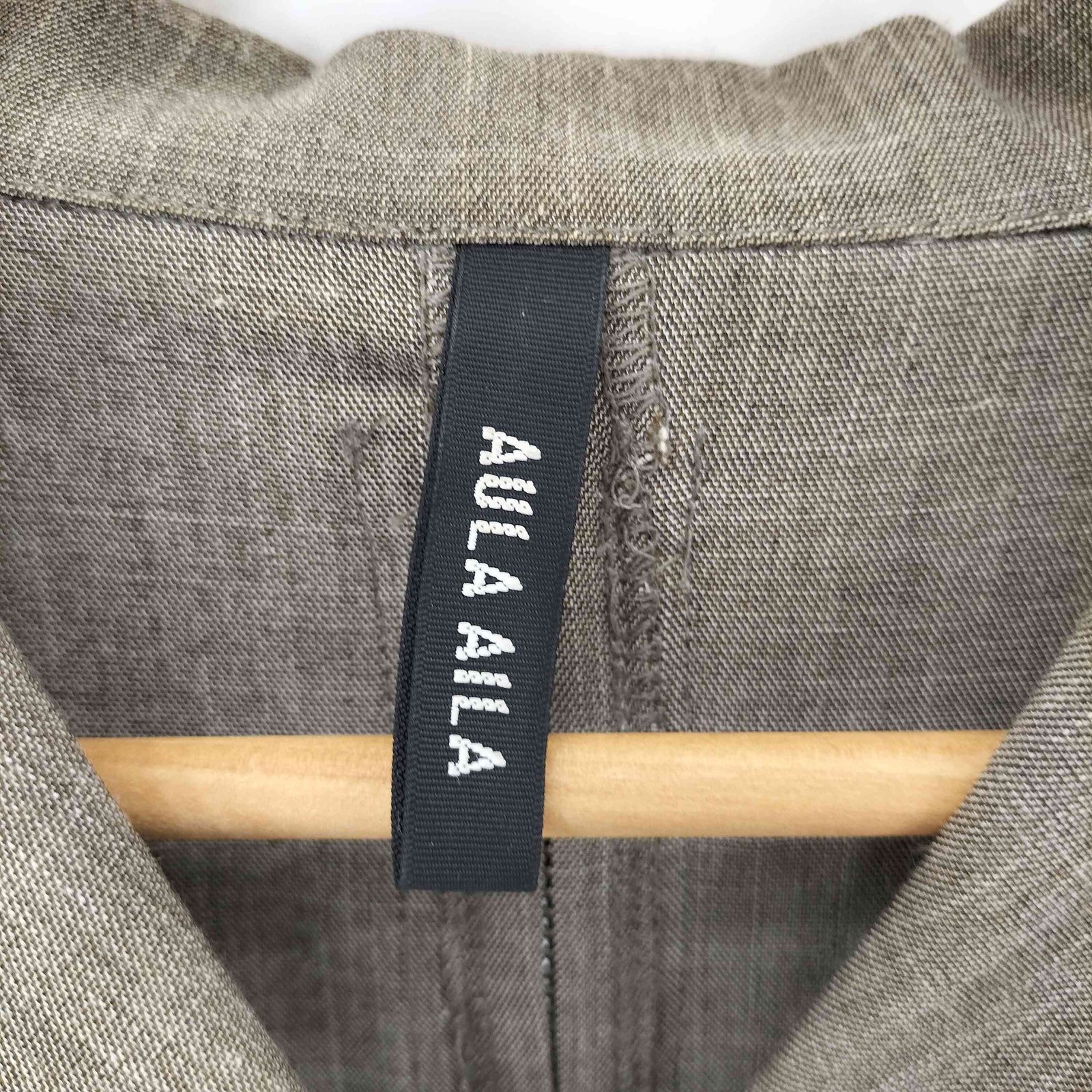 アウラアイラ AULA AILA SHEER PARTS OPEN COLLAR SHIRT シアーパーツ 