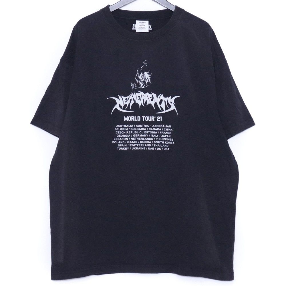 VETEMENTS World Tour '2021 T-shirt Lサイズ ブラック UAH21TR690