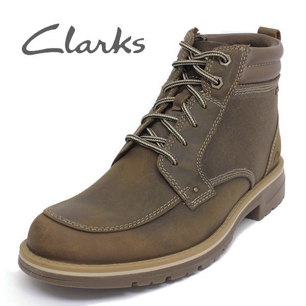 新品 クラークス 靴 メンズ ブーツ サイドジップ レースアップ ウォータープルーフ 防水 CLARKS Morwell Zip