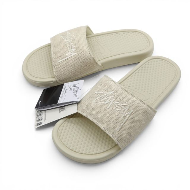 STUSSY 20ss NIKE BEASSI SLIDE FOSSIL STONE サイズ28.0cm DH1584-200 箱有 ステューシー ナイキ ベナッシ スライド スリッパ 大名店