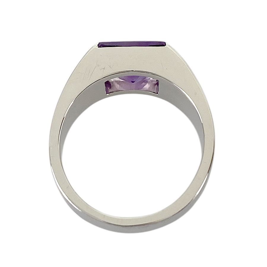 カルティエ Cartier タンク K18WG アメジスト 11号(51) リング sss 
