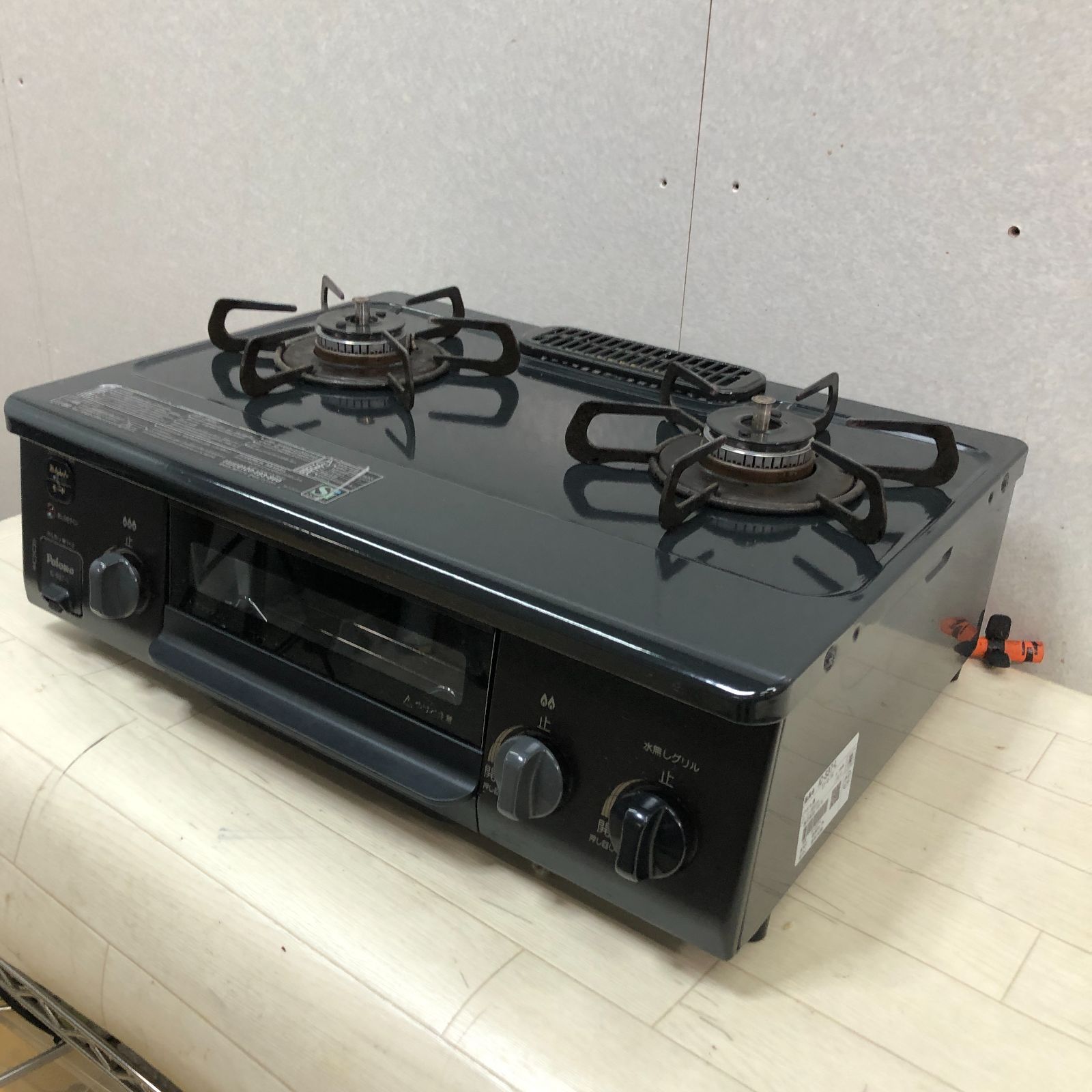 Paloma パロマ IC-S37-L LPガス プロパンガス用 2021年製 水無しグリル 左強火力 ブラック ガステーブル 据置型コンロ 動作確認済み グリル未使用 113074-3-003 8,030円