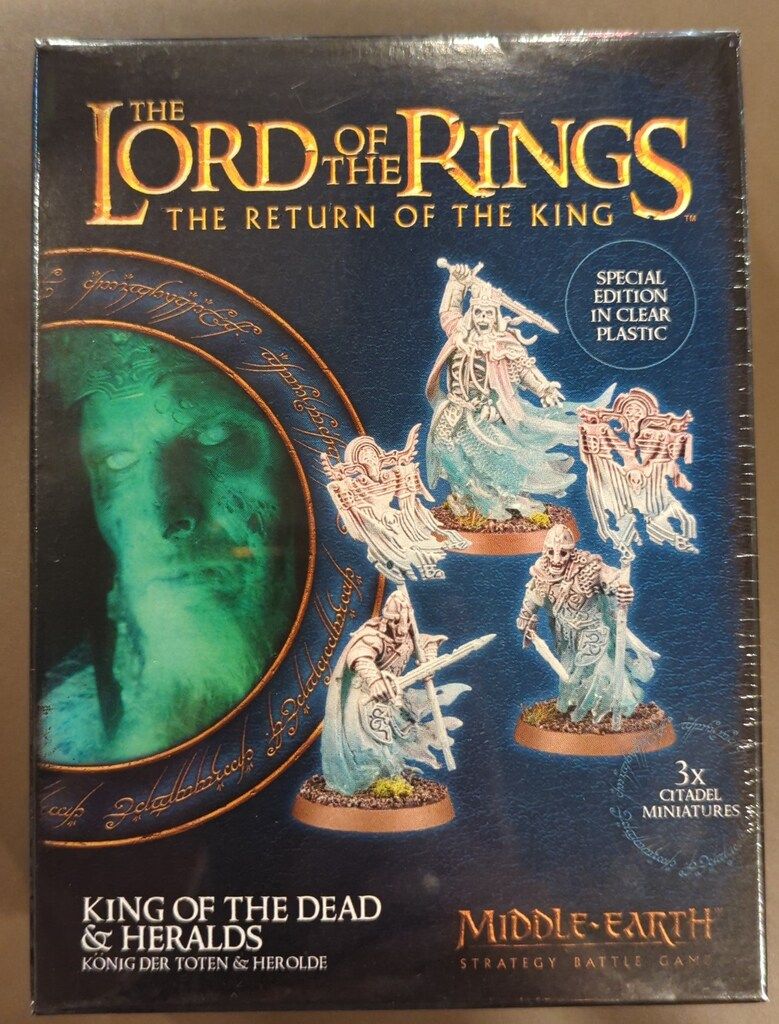 GAMES WORKSHOP MIDDLE-EARTH STRATEGY BATTLE GAME King of the Dead & Heralds（Special Edition in Clear Plastic