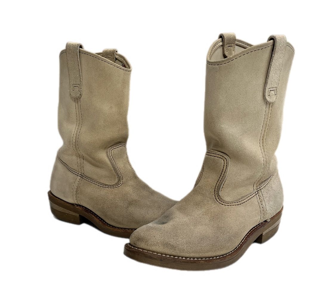 レッドウィング RED WING スエード ペコスブーツ 8156 メンズ靴 ブーツ ペコスタイプ ベージュ US8 101sh-2704