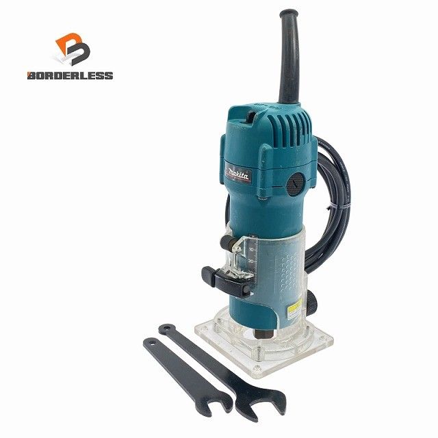 ☆中古品☆makita マキタ 100V 電子トリマー 3707FC チャック孔径6mm コード式 ルーター 木材加工 トリミング 穴あけ 面取り130188
