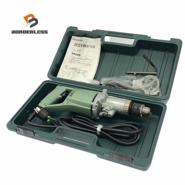 ☆未使用品☆ HITACHI 日立工機 100V 19mm 振動ドリル V-19 本体+パーツ+ケース130190