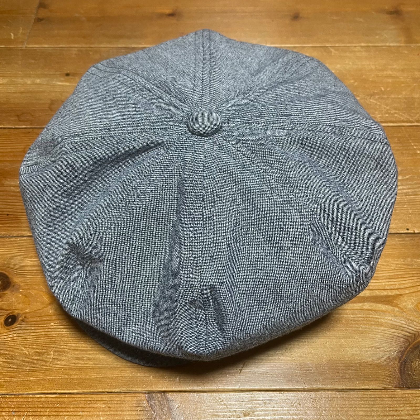 ハンドメイド ビッグキャスケット ヴィンテージ シャンブレー コットン 