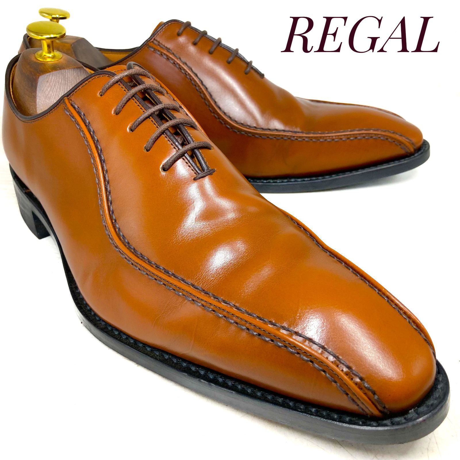 ほぼ未使用】REGAL リーガル スワールトゥ 318R 茶 ブラウン 26cm 革靴 