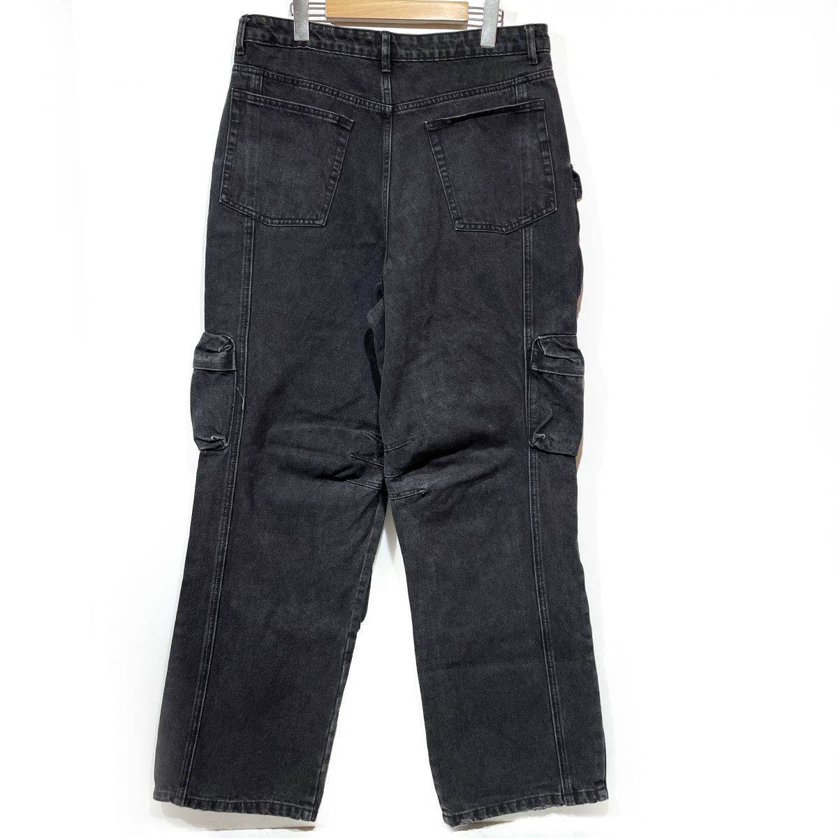 JADED Londonワイドパンツ W30 Jaded london ワイドパンツ jaded london ブラックデニム ワイド