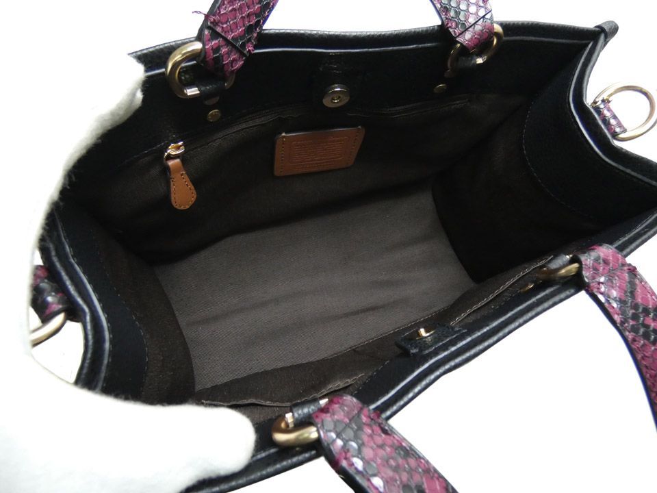 中古A】コーチ COACH レザー バスキアコラボ 2WAY トートバッグ