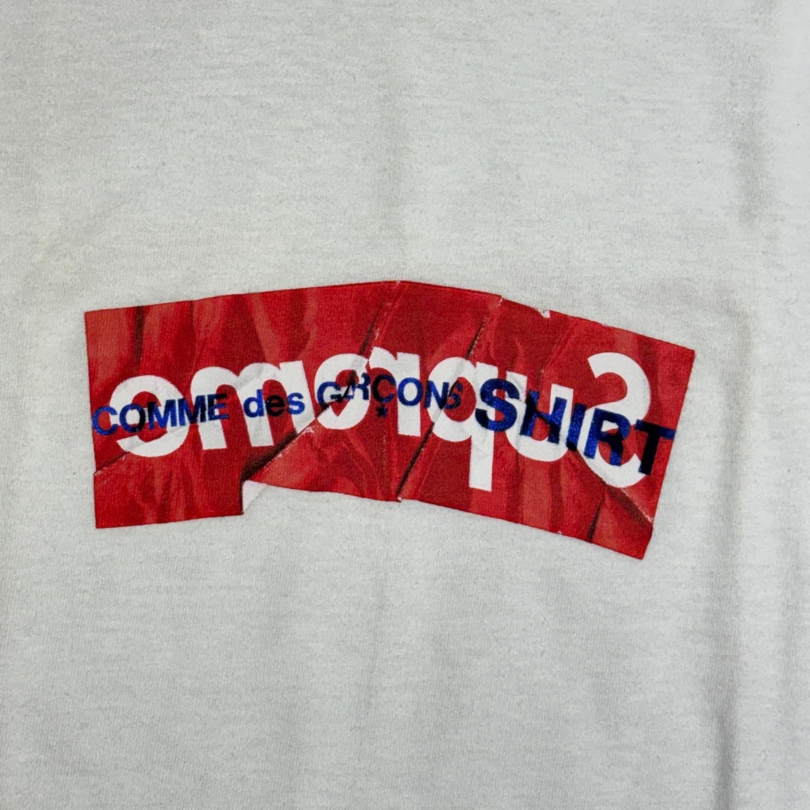 未使用 Supreme × COMME des GARCONS SHIRT 17SS Box Logo Tee